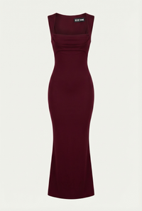 Charley Sculpted Maxi Dress – Burgundy