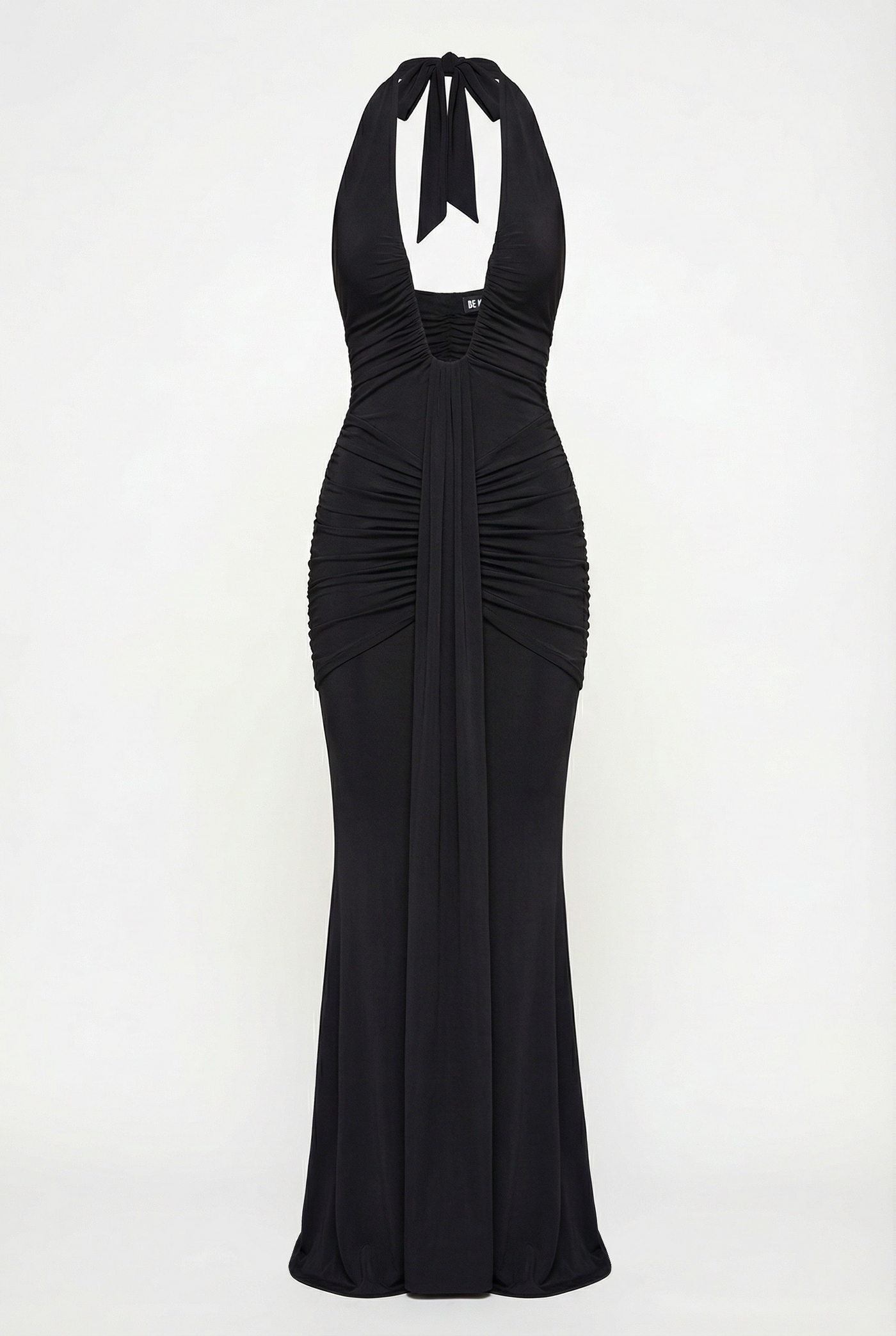 Amelita Deep Plunge Sculpt Maxi Dress - Black