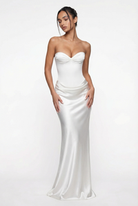 Genie Strapless Maxi Dress – White