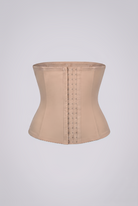 Beige waist trainer on a light gray background