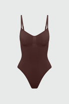 Brown bodyshaper on a light gray background