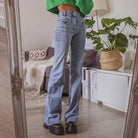 Aceline Star Patchwork High Waisted Jeans - S / Blue - Be My Shine