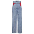 Aceline Star Patchwork High Waisted Jeans - S / Blue - Be My Shine