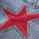 Aceline Star Patchwork High Waisted Jeans - S / Blue - Be My Shine
