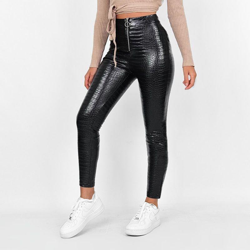 Adeline Faux Leather Pants - XS / Black - Be My Shine