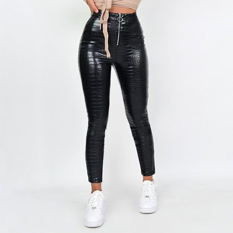 Adeline Faux Leather Pants - XS / Black - Be My Shine