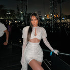 Adira Draped Mini Dress With Gloves - White / XS - Be My Shine