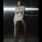 Adira Draped Mini Dress With Gloves - White / XS - Be My Shine