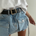 Ailene Denim Mini Skirt - Blue / XS - Be My Shine