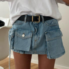 Ailene Denim Mini Skirt - Blue / XS - Be My Shine