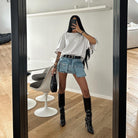 Ailene Denim Mini Skirt - Blue / XS - Be My Shine