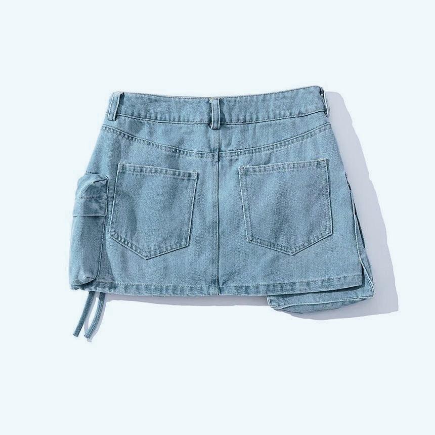 Ailene Denim Mini Skirt - Blue / XS - Be My Shine