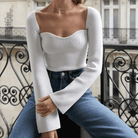 Aisha Knitted Long Sleeve Top - S / White - Be My Shine