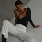 Alannis Asymmetric One Shoulder Top - S / Black - Be My Shine