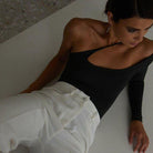 Alannis Asymmetric One Shoulder Top - S / Black - Be My Shine