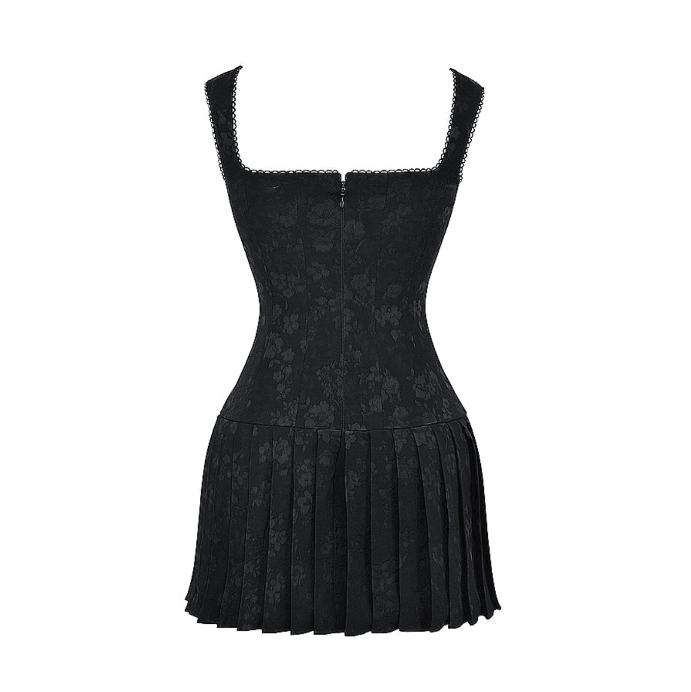 Amman Pleated Corset Mini Dress - Black / XS - Be My Shine