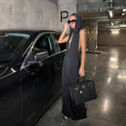 Amorette Hood Backless Maxi Dress - Black / S - Be My Shine