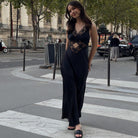Atara Lace Cut Out Maxi Dress - Black / S - Be My Shine