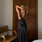 Atara Lace Cut Out Maxi Dress - Black / S - Be My Shine