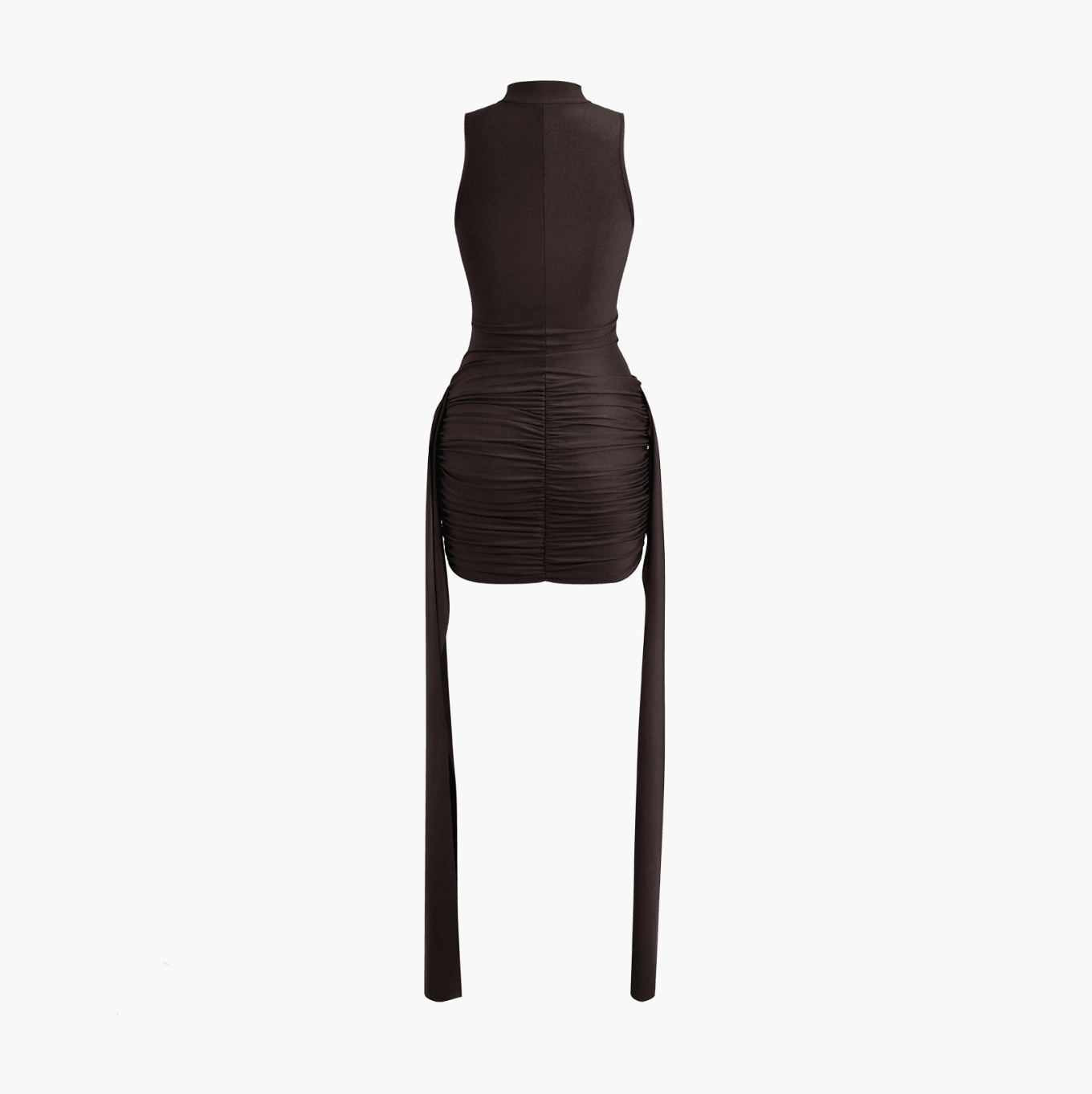 Beln Mock Neck Mini Dress by BeMyShine Be My Shine Beln Mock Neck Mini Dress by BeMyShine Be My Shine