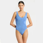 Betina Floral One Piece Swimsuit - Blue / S - Be My Shine