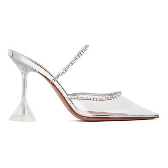 Caterina Crystal Embellished Satin Heels - Black / 4 - Be My Shine