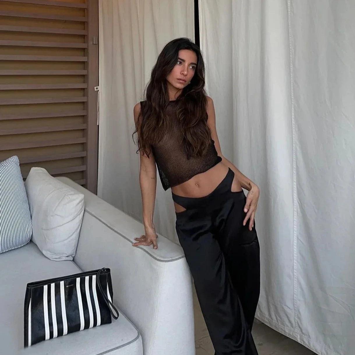Coral Sheer Top - Silver / S - Be My Shine