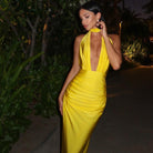 Damira Halter Backless Maxi Dress Be My Shine