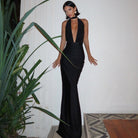 Damira Halter Backless Maxi Dress Be My Shine