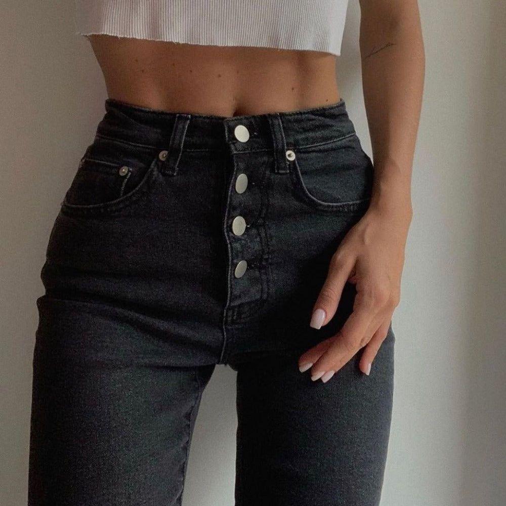 Drusilla Casual High Waist Jeans - Black / XS - Be My Shine