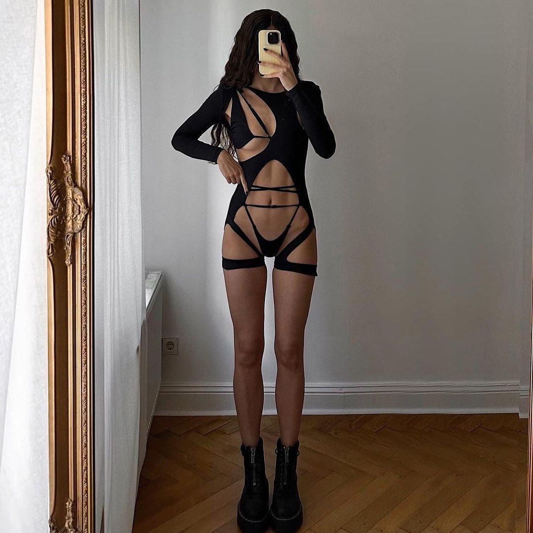 Ela Long Sleeve Bodysuit - Black / S - Be My Shine