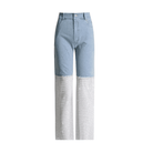 Emmanuelle Crystal Mesh Wide Leg Jeans - Blue / S - Be My Shine