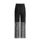Emmanuelle Crystal Mesh Wide Leg Jeans - Blue / S - Be My Shine