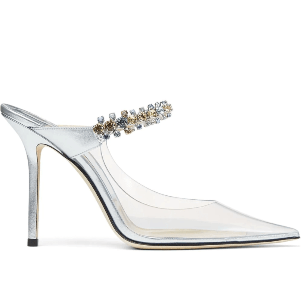 Endora Crystals Embellished Transparent Heels - Neon Lime / 5 - Be My Shine