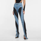 Faiza Two-Tone High Waist Jeans - Blue / S - Be My Shine