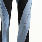 Faiza Two-Tone High Waist Jeans - Blue / S - Be My Shine