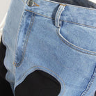 Faiza Two-Tone High Waist Jeans - Blue / S - Be My Shine