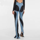 Faiza Two-Tone High Waist Jeans - Blue / S - Be My Shine