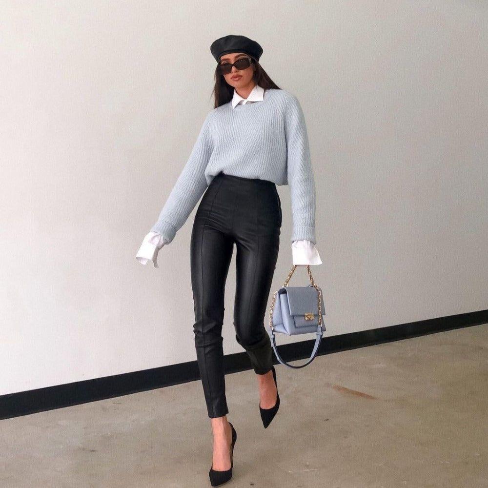 Fantine Faux Leather Pants - Black / S - Be My Shine