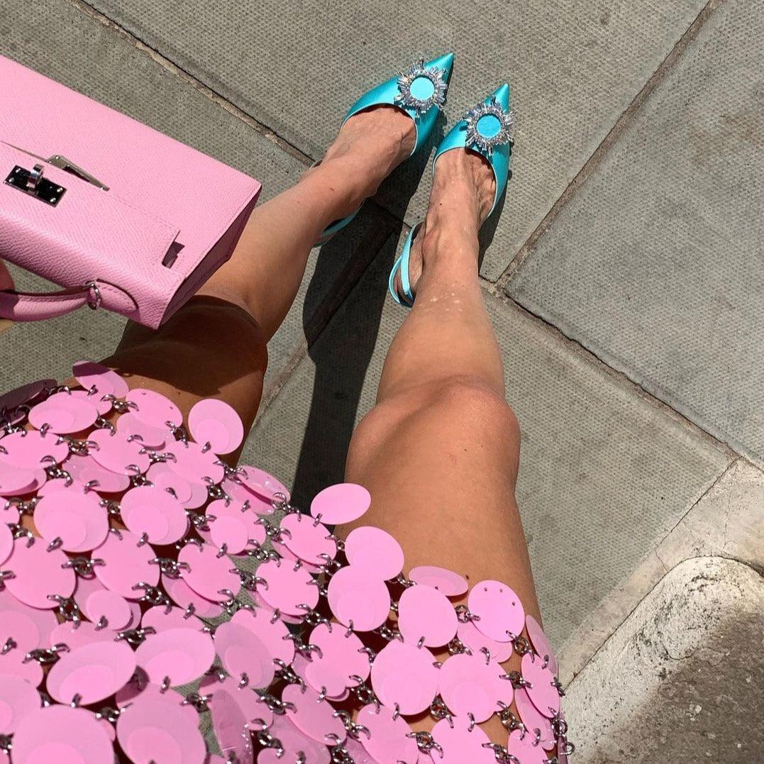 Galena Sequin Embellished Mini Skirt - Pink / XS - Be My Shine