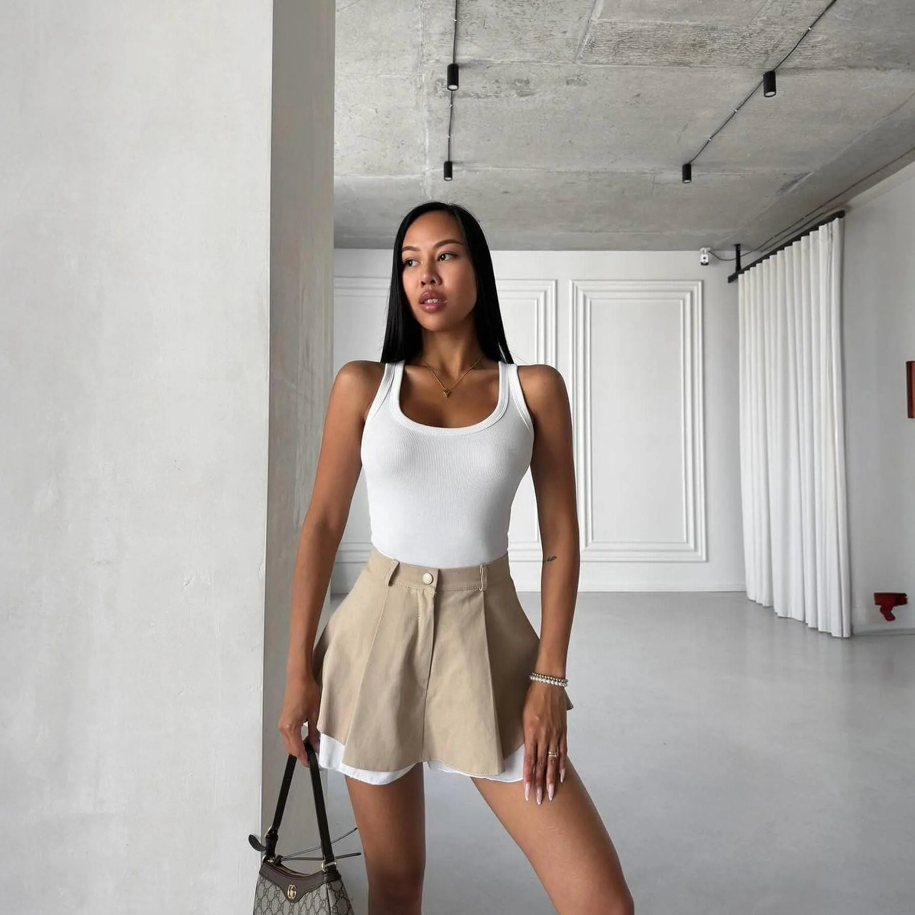 Gilda Skort Shorts - Khaki / S - Be My Shine