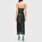 Hanan Hologram Sequin Midi Dress - White / S - Be My Shine