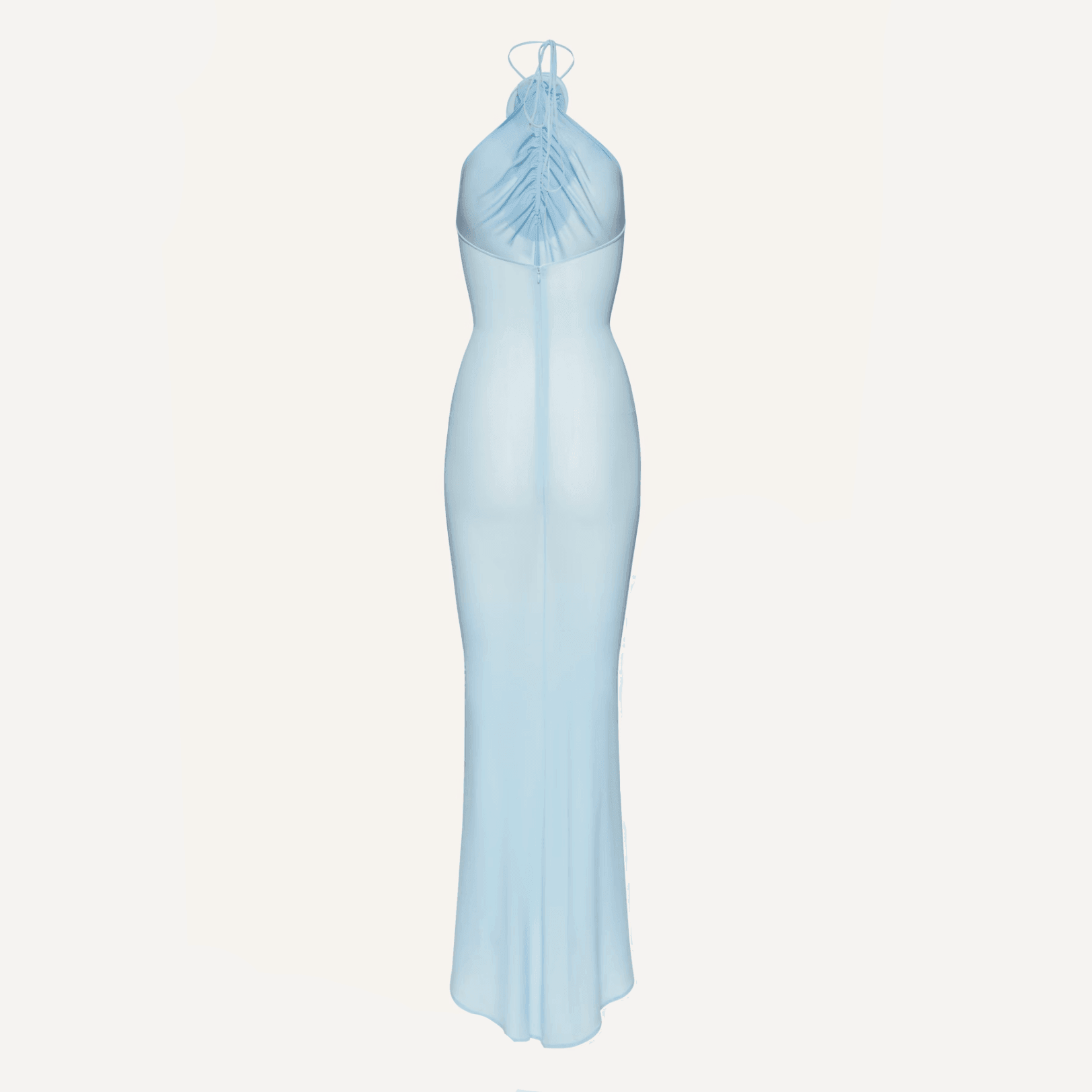 Harlow Blue Mesh Maxi Dress - Sky Blue / XS - Be My Shine