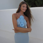 Harlow Blue Mesh Maxi Dress - Sky Blue / XS - Be My Shine