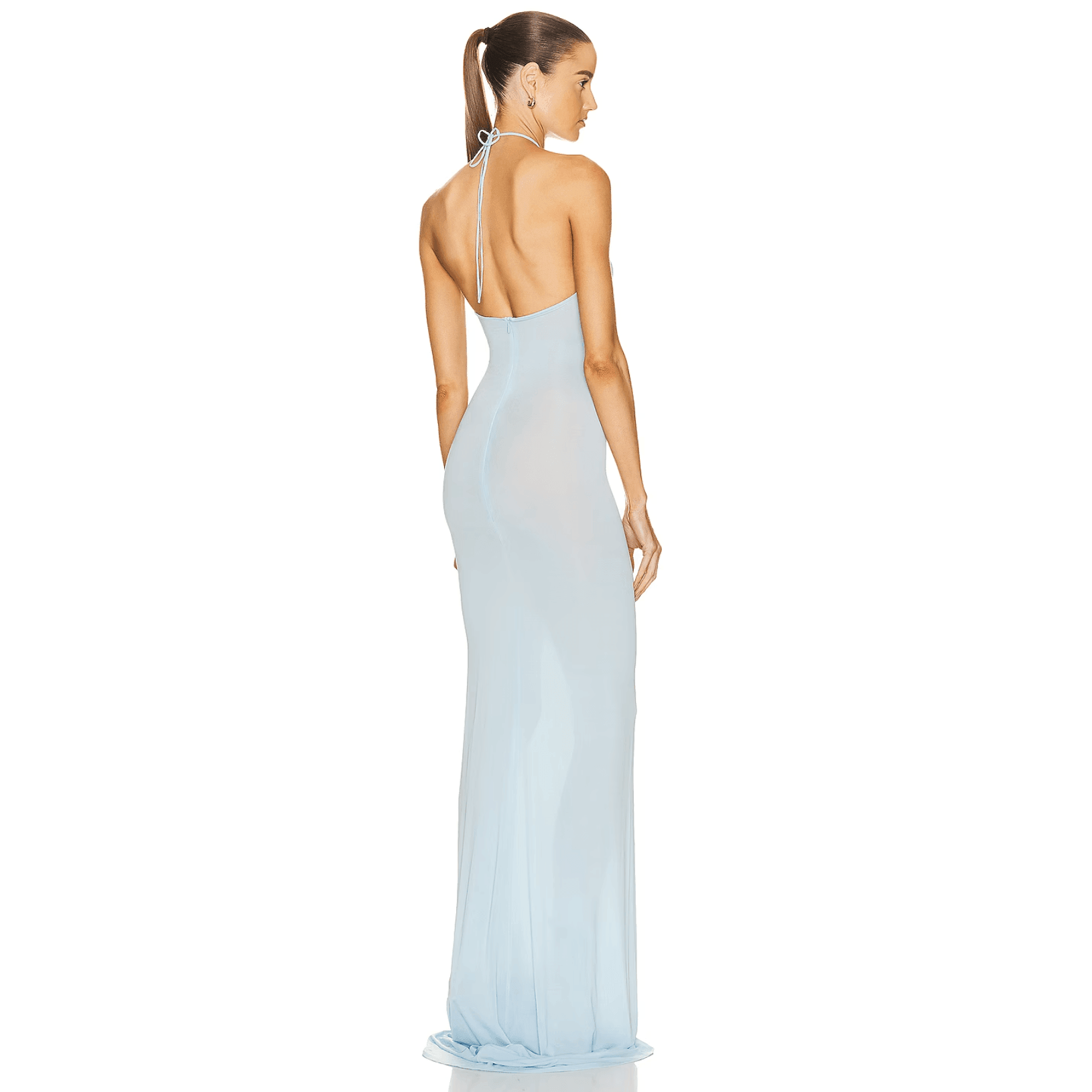 Harlow Blue Mesh Maxi Dress - Sky Blue / XS - Be My Shine