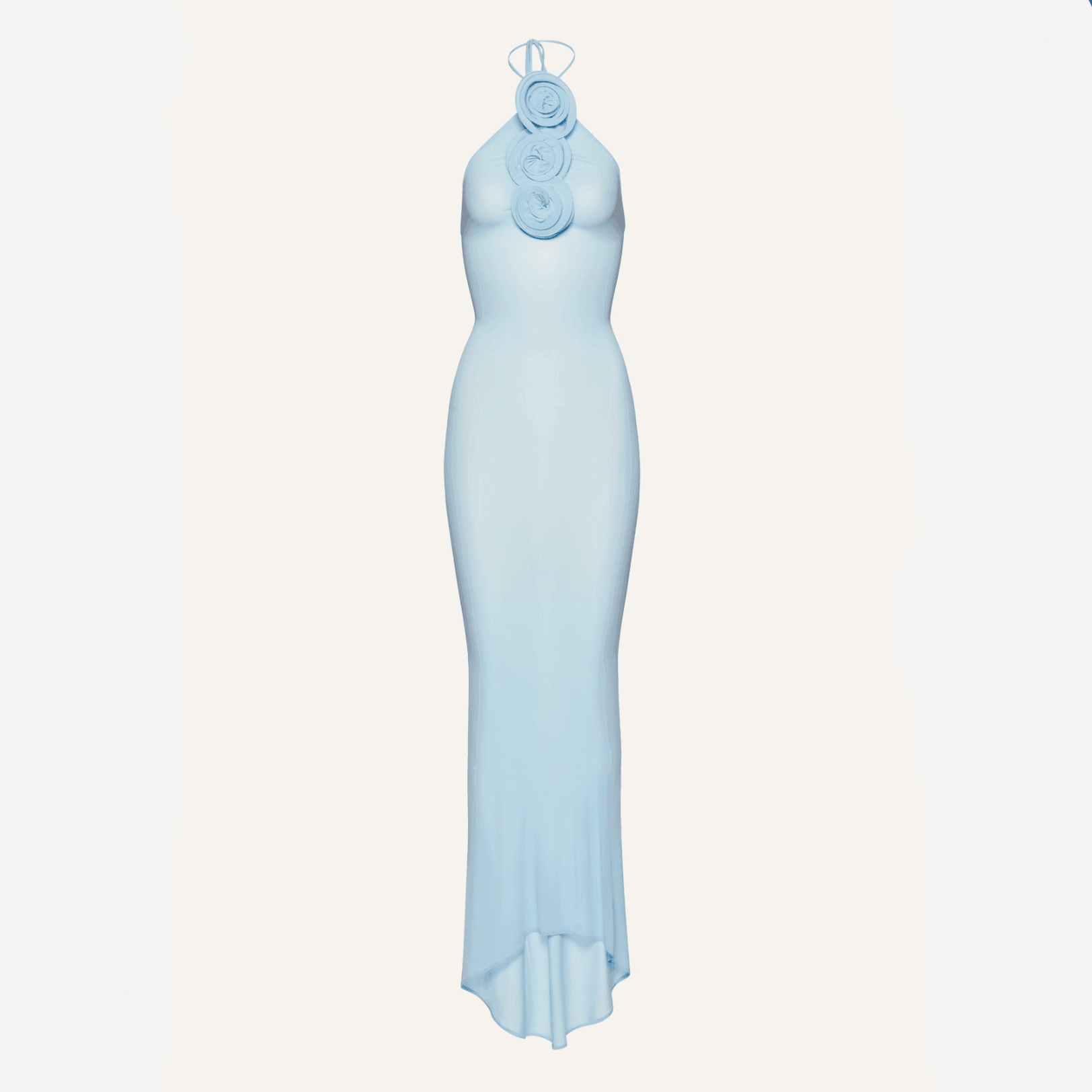 Harlow Blue Mesh Maxi Dress - Sky Blue / XS - Be My Shine