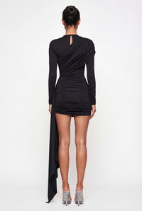 Alice Draped Sculpt Mini Dress - Black