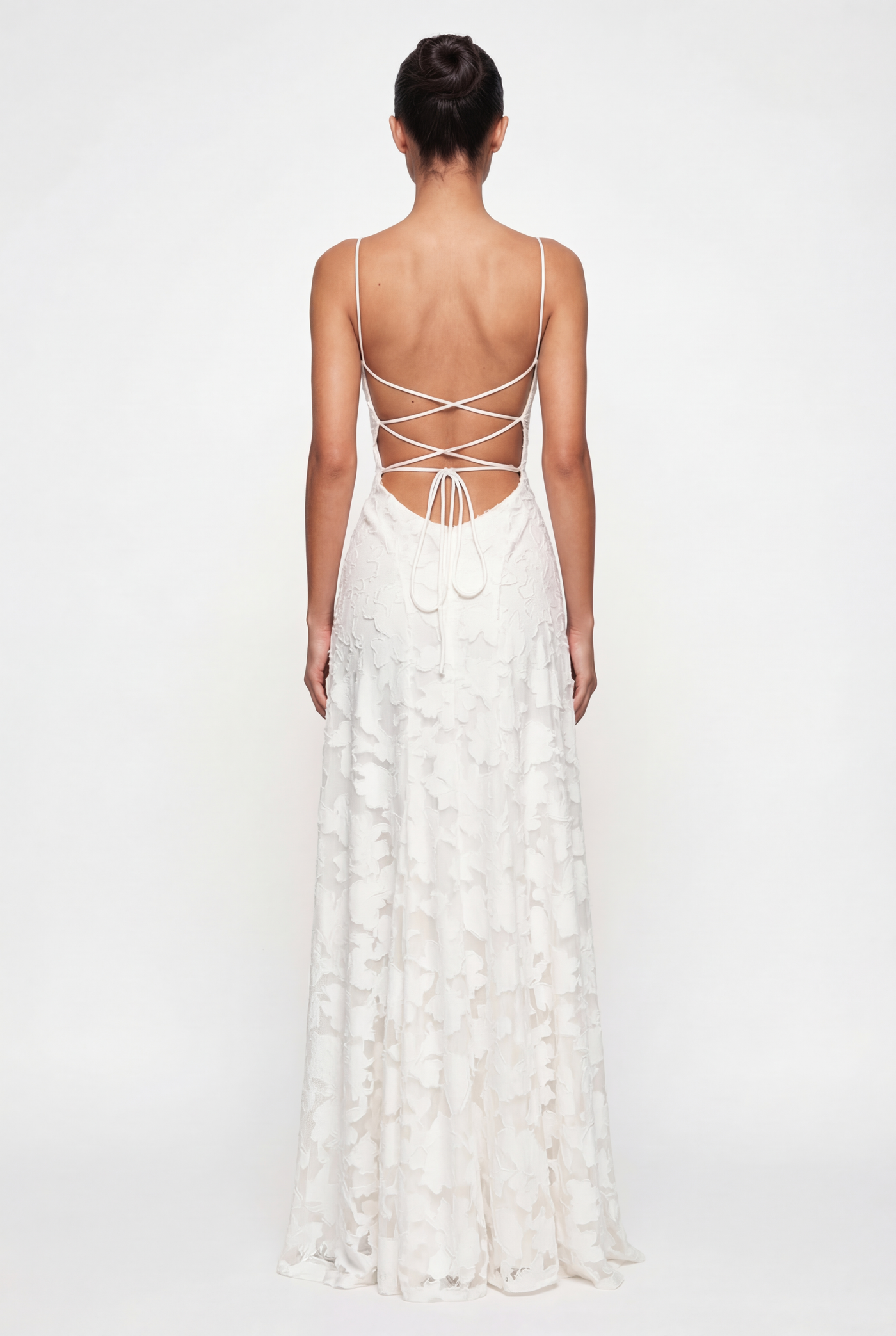Wisteria Floral Maxi Dress - White