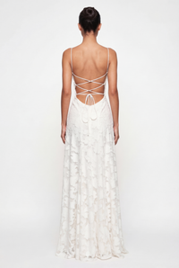 Wisteria Floral Maxi Dress - White