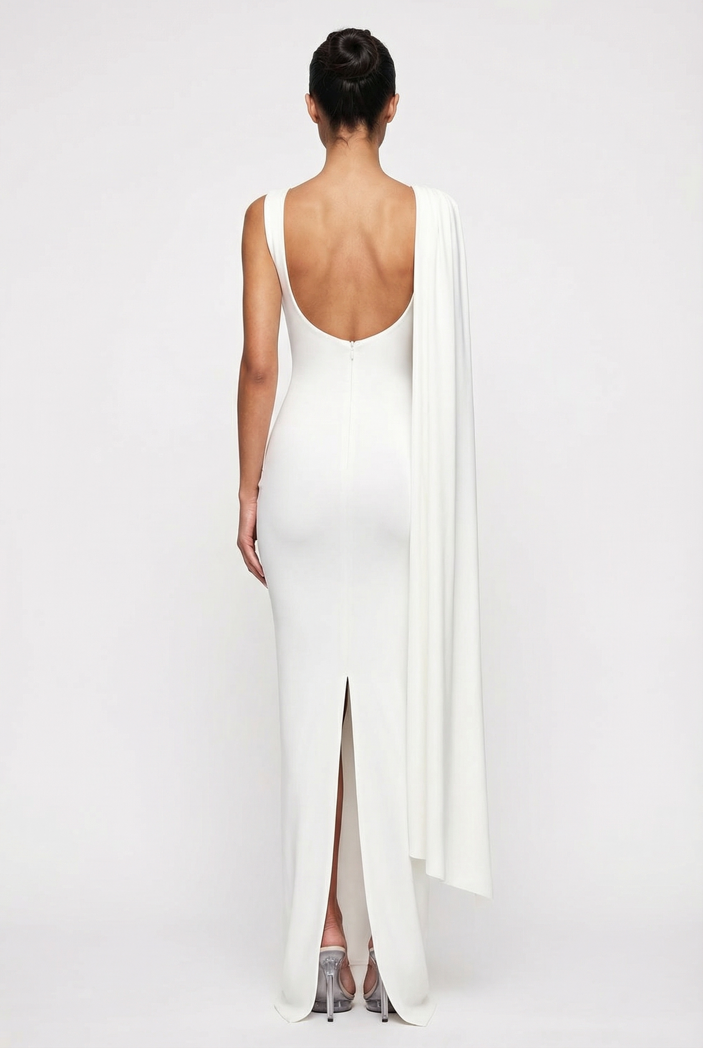 Selma Drape Maxi Dress – White